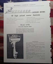 1950 print ad vintage VOYAGER OUTBOARD MOTOR MODEL 4 VA deluxe Twin For Boats