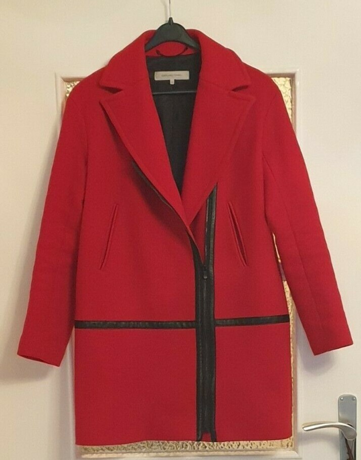 Gerard Darel Hallhuber Marc Cain Luxus Designer Mantel Rot 34