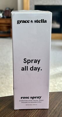 NIB Sealed Grace And Stella Spray All Day Hydrating Rose Facial Spray 8.11 Fl Oz