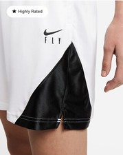 Nike Basketball Shorts Women's Medium White Black Dri-Fit I So Fly DH7363-10 NEW