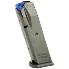 Mecgar, Pistol Magazine, 9MM, 10 Rounds, Fits CZ 75B/85B Pistols, Blued