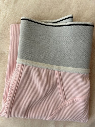 Alexander Wang Logo Elastic Waistline Bodycon Ribbed Jersey Skirt XS Soft Pink - Picture 5 of 15