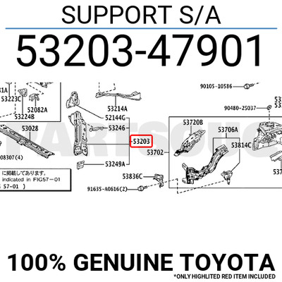 5320347901 Genuine Toyota SUPPORT S/A 53203-47901 | eBay 