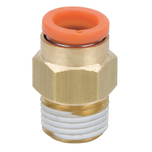 LASCO Straight Shut Off Valve With 1/4-Inch Push-In Fitting For PEX, Copper & Poly Tubing