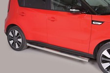 Schwellerrohre mit Tritt für KIA Soul PS Bj.14-19 Edelstahl Ø76mm mit TÜV
