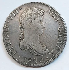 Mexico City Ferdinand VII of Bourbon King of Spain 8 reales 1820