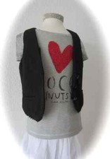 Scotch R'Belle 🖤SALE % T-Shirt geringelt Perlenherz + Weste 4 104 NEU NP 89,-€