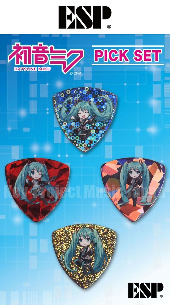 ESP PS-Miku Hatsune Miku Guitar Pick Set with Sticker Vocaloid Merch