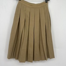 Vintage Piccolono Wool Pleated Brown Skirt Preppy Academia Retro 60s 50s Preppy