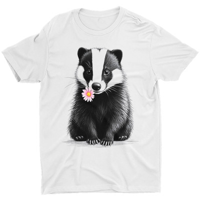 Badger T Shirt Funny Animal T-shirt Wildlife Novelty Men Women Graphic Tee
