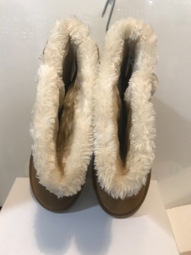 Minnetonka Chestnut Suede Boot With Faux Shearling Lining Size 6 Sz 6 - Picture 10 of 11