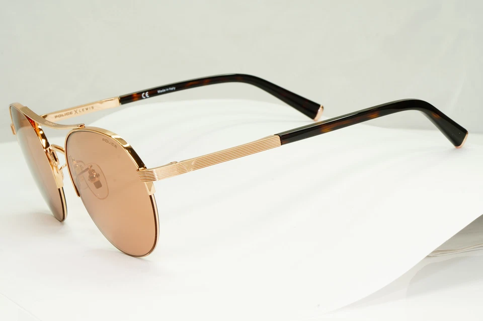 Gafas de sol Police Lewis Hamilton F1 oro cobre espejo redondo SPL A24 COL 8FCC Foto 3 de 4