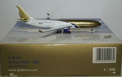 Herpa 514170 Airbus A330-243 Gulf Air A40-KE in 1:500 scale - Picture 1 of 3