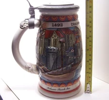 1989 Anheuser Busch Budweiser Discover America Series Nina Beer Stein  COA ~