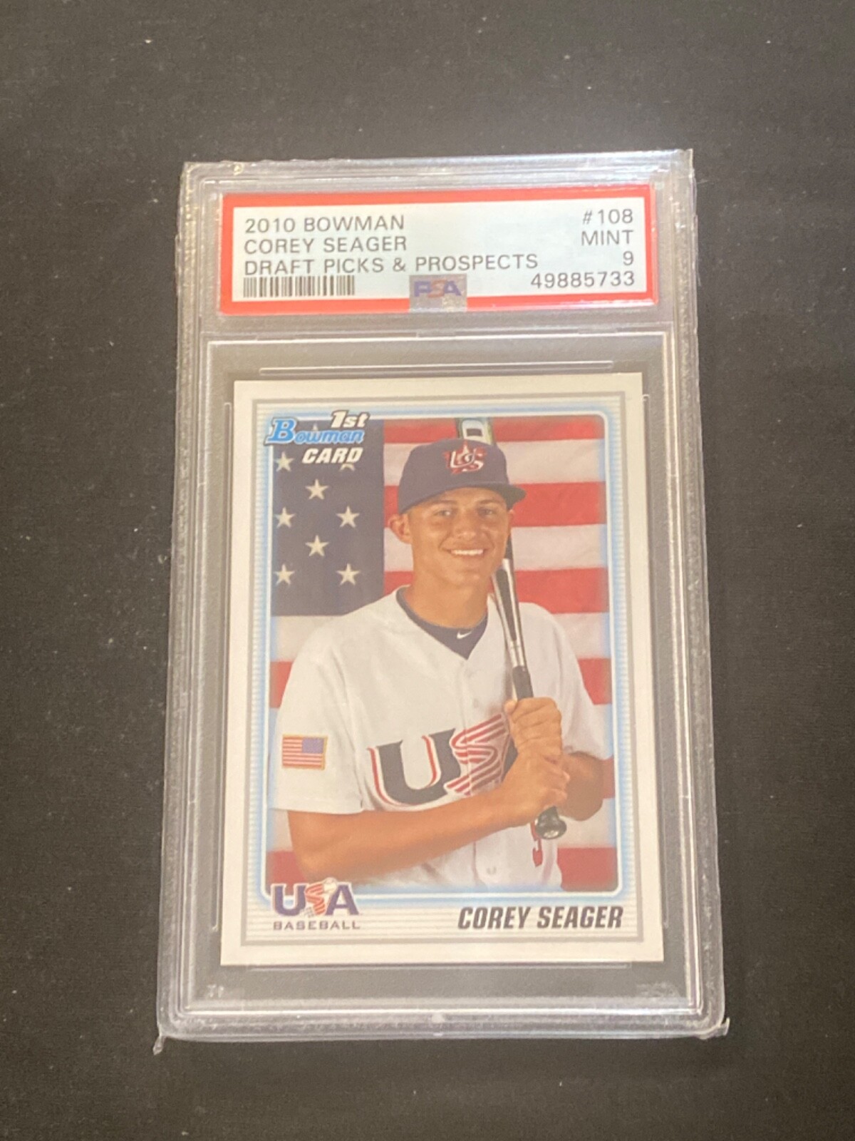 Corey Seager 2010 bowman draft picks #108 psa 9