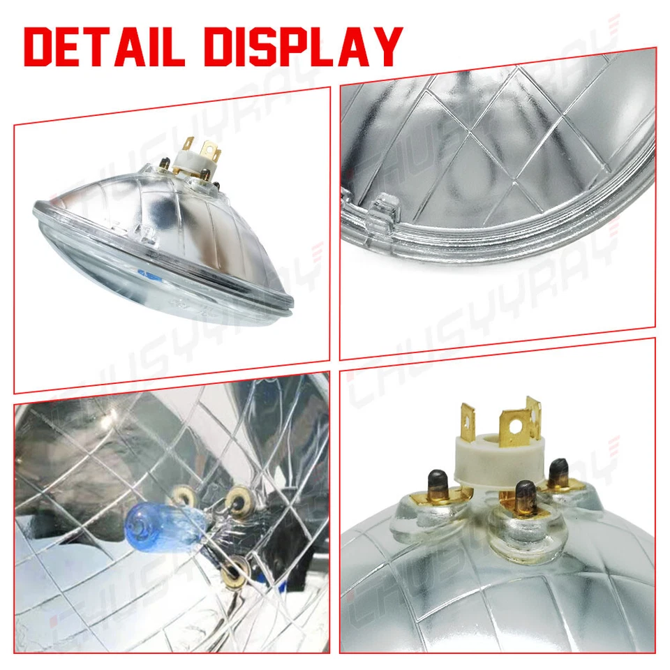 For Buick GS 455 1970-72 Round 4pcs 5-3/4 5.75"inch Halogen Halo Headlights Beam - Image 4 of 4