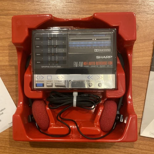 Sharp Stereo Cassette Player JC-77 Walkman Vintage / Rare Good Condition. FM-AM