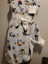 Festive Lights Baby Blanket My First Hanukkah Microplush Blue 30 x 40 NWT