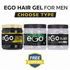 EGO Hair Gel for Men 950ml / 950 g Strong Hold Ultra Intense / Black / Alfa