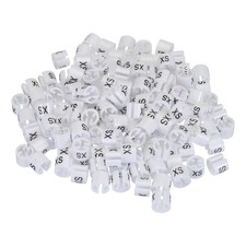 Clothes Hanger Marker XS Size Tag White for Garment Clothing, 150pcs