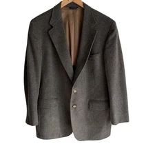 DOWNING STREET Jack Henry Herringbone Wool Mens Blazer Sports Coat
