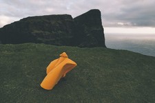 Yellow Vegan Wool Druid Cape Hooded Cloak