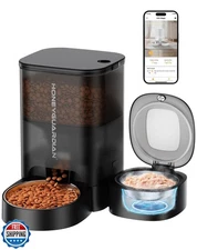 HoneyGuaridan Automatic Cat Feeder for Wet Food,2.4G WiFi Enabled Smart Feed 