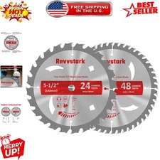 Professional Cutting Performance: 5-1/2 Inch Circular Saw Blades 24T & 48T