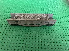 HO GAUGE BALLAST  WAGON with ballast, some weathering.
