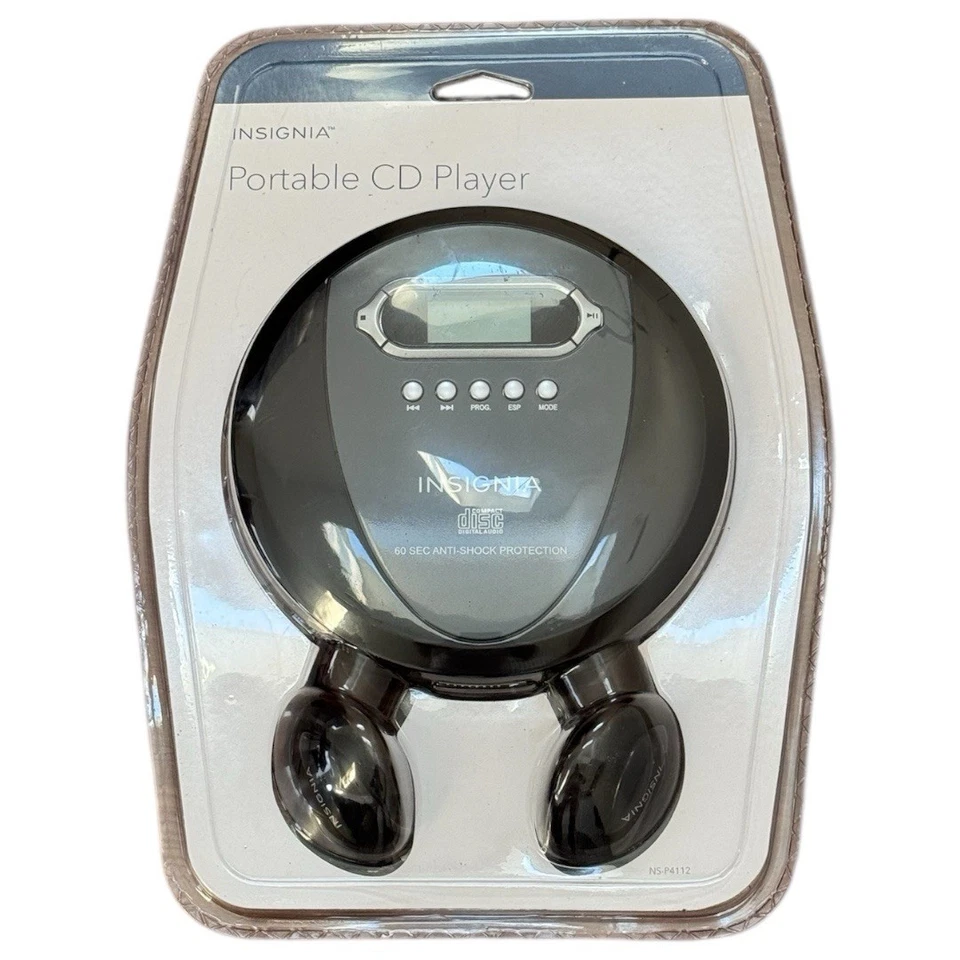 Insignia - Tragbarer CD-Player Anti-Shock (NS-P4112) - schwarz/anthrazit versiegelt