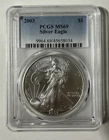 2003 Silver Eagle PCGS MS69 $1 ASE .999 Fine Silver Bullion Coin