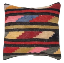 20"x20" Vintage Kilim Cushion Cover. Accent Pillow. Handmade Throw Pillow Cover