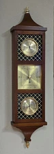 24" Airguide Wood With Metal Weather Station Barometer Thermometer Humidity 