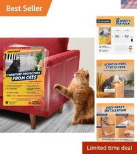 Furniture Protector, 8-Pack, Heavy Duty Anti-Scratch Cat Couch Protector, Tra...