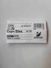 2000 SS16 CAPRI BLUE Flat Back Swarovski Rhinestone Vintage - 1 0 Gross 1440pc 