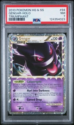 2010 Gengar Holo 94/123 Heartgold & Soulsilver Triumphant PSA 7