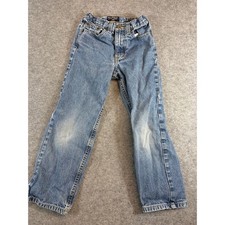 Vintage Ralph Lauren Polo Jeans Boy Youth 7 Blue Denim Straight Baggy Streetwear