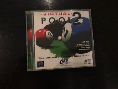 Virtual Pool 2 PC Game CD ROM 1997 VR Sports Windows 95 98 3D Pool Simulator
