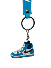Blue High Top Sneaker Keychain Shoe Bag Charm Key Ring Collectible Gift