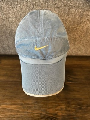 Nike Hat Cap 7 Panel Blue Tailwind Mesh Running Tennis Cycling Fit Dry VTG