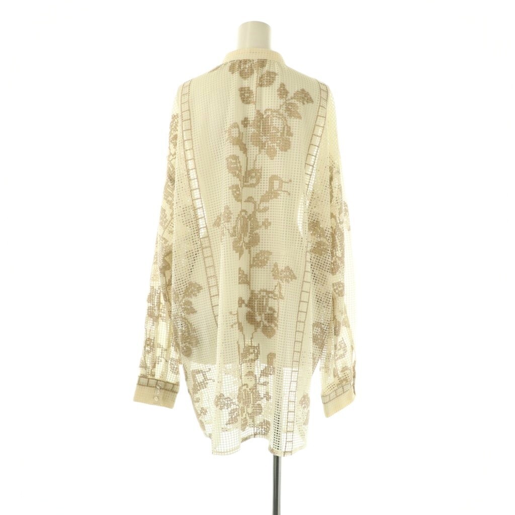 Ameri VINTAGE Cross Embroidered Shirt Open Front … - image 2