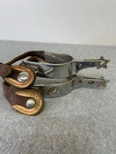 Vintage Kelly 215 Bull Riding Spurs w/  Straps  Rodeo  Western, Cowboy