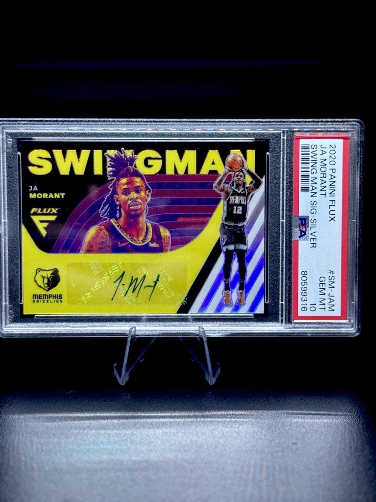 2020-21 Panini Flux - Swing Man Signatures Ja Morant #SM-JAM (AU) PSA 9