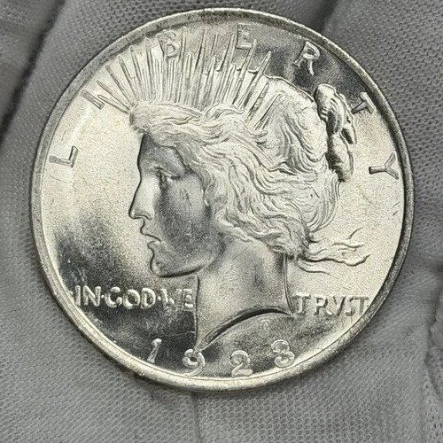 1923-P $1 Peace Dollar 90% Silver Philadelphia One US Coin UNC BU!