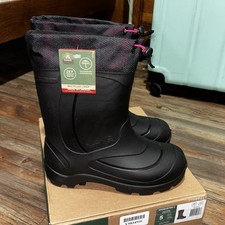 Kamik Snobuster2 Boots Youth Size 5 Black Red Waterproof Winter Snow