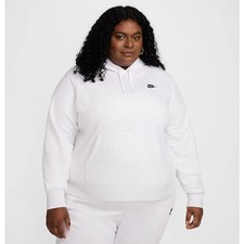 Nike Womens Club Fleece Pullover Hoodie 3X Light Grey Sweatshirt NWT