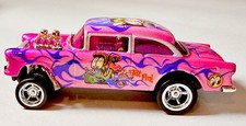 Hot Wheels Rat Fink 55 Chevy Bel Air Gasser Pink Loose Real Riders Custom Nice Hot Wheels Rat Fink 55 Chevy Bel Air Gasser Pink Loose Real Riders Custom Nice