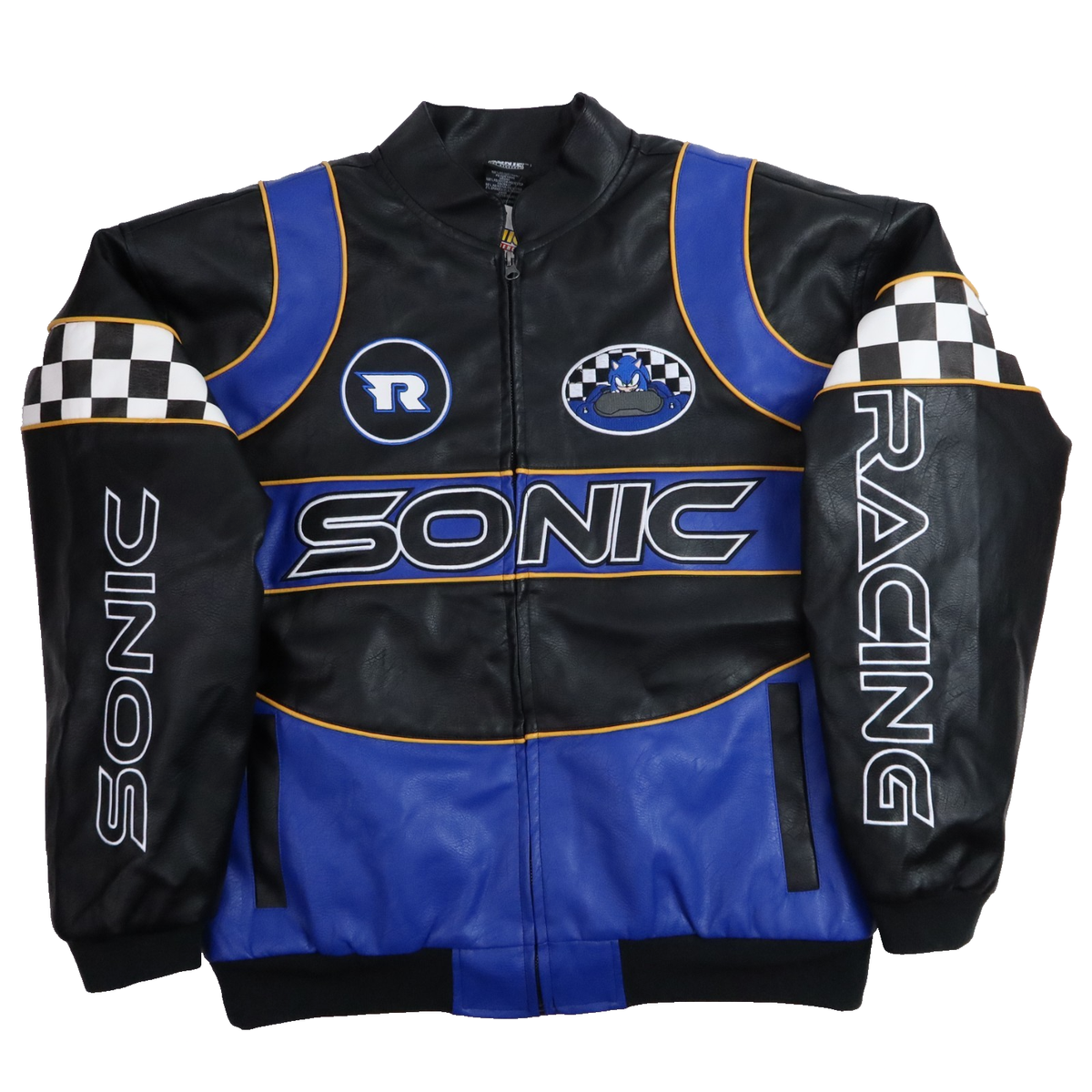 Sonic the Hedgehog Moto Racing Jacket Coat Men's Large Embroidered