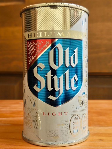 HEILEMAN'S OLD STYLE LIGHT BEER - 1957 12OZ UNLISTED FLAT TOP CAN - LA CROSSE
