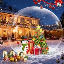 10FT Giant Inflatable Snow Globe PVC Blow up Christmas Bubble Tent Decorations
